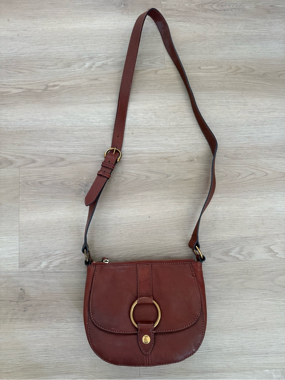 Frye Lucy Saddle Bag w/ brass hardware
